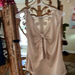 Kasper Cream Satin Chemise with Ruched Detail